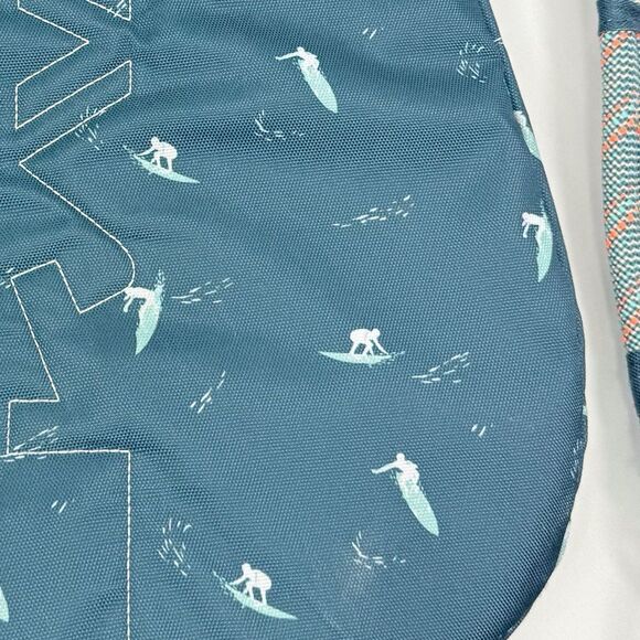 KAVU Green White Nylon Surfer Graphic Rope Strap Nylon Sling Bag - Picture 13 of 15